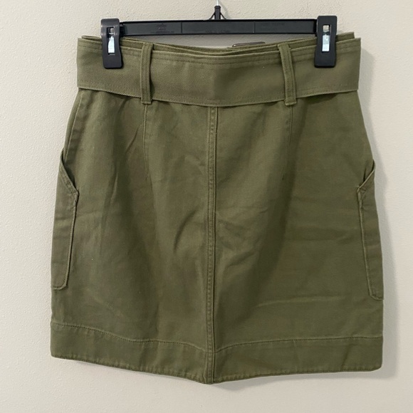 Banana‎ Republic Khaki Green Belted Skirt Size 4 - Picture 2 of 3